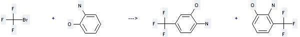 Phenol, 2-amino-3-(trifluoromethyl)- can be prepared by 2-amino-phenol and bromo-trifluoro-methane at the temperature of 65 °C